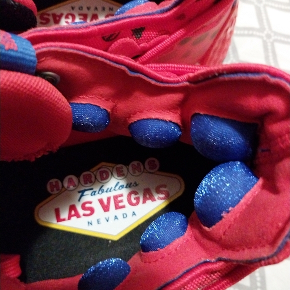 Adidas James Harden Vol. 6 Vivid Red Monogram LasVegas Size8#vegas#backtoschool - Picture 7 of 11
